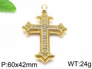 Stainless Steel Cross Pendant - KP60044-TOM