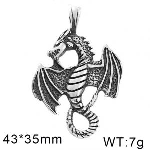 Retro men's flying dragon trendy men's domineering steel pendant - KP60050-TOM