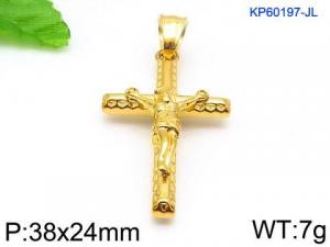 Stainless Steel Cross Pendant - KP60197-JL