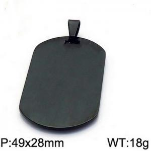 Stainless Steel Black-plating Pendant - KP76233-Z