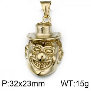 Stainless Steel Gold-plating Pendant - KP77016-K