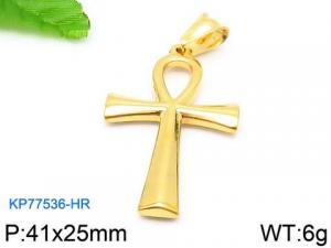 Stainless Steel Cross Pendant - KP77536-HR