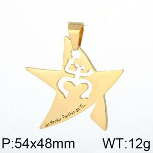 Stainless Steel Gold-plating Pendant - KP77538-K