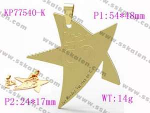 Stainless Steel Lover Pendant - KP77540-K