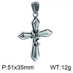 Stainless Steel Cross Pendant - KP77553-BD