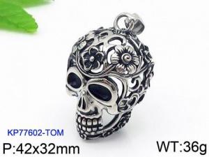 Stainless Skull Pendants - KP77602-TOM