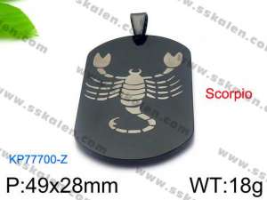 Stainless Steel Black-plating Pendant - KP77700-Z