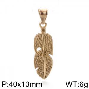 Stainless Steel Gold-plating Pendant - KP77755-K