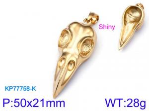 Stainless Steel Gold-plating Pendant - KP77758-K