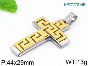 Stainless Steel Cross Pendant - KP77772-HR