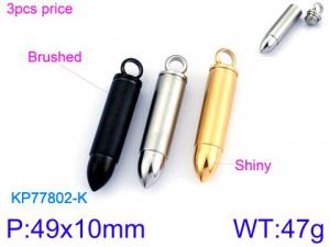 Stainless Steel Gold-plating Pendant - KP77802-K