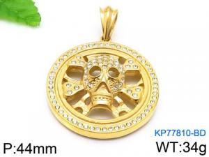 Stainless Skull Pendants - KP77810-BD