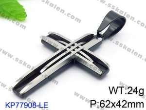 Stainless Steel Cross Pendant - KP77908-LE