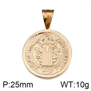Stainless Steel Gold-plating Pendant - KP77975-Z