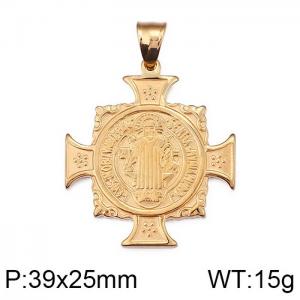 Stainless Steel Gold-plating Pendant - KP77993-Z