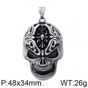 Stainless Skull Pendants - KP78096-K