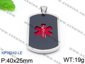 Stainless Steel Black-plating Pendant - KP78242-LE