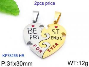 Stainless Steel Lover Pendant - KP78266-HR