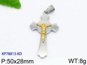 Stainless Steel Cross Pendant - KP78813-KD