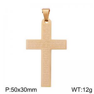 Stainless Steel Cross Pendant - KP78872-JE