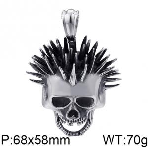 Stainless Skull Pendants - KP78905-BD