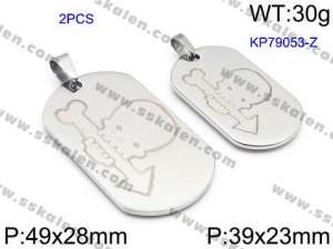 Stainless Steel Lover Pendant - KP79053-Z