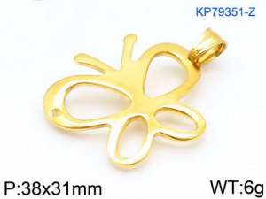 Stainless Steel Gold-plating Pendant - KP79351-Z