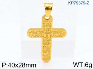 Stainless Steel Cross Pendant - KP79379-Z