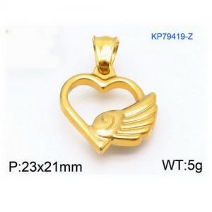 Stainless Steel Gold-plating Pendant - KP79419-Z