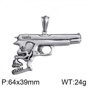 Stainless Skull Pendants - KP79434-BD