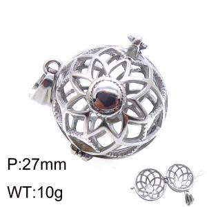 Hollow out can open the palace bell prenatal education music box, palace style sachet pill necklace, pendant, pendant - KP79561-TOM