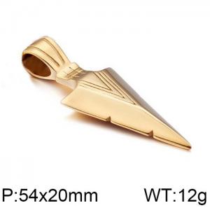 Stainless Steel Gold-plating Pendant - KP79563-K