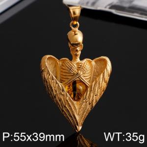 Stainless Skull Pendants - KP79822-K