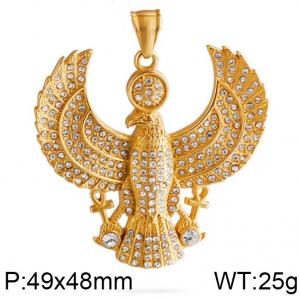 Stainless Steel Stone & Crystal Pendant - KP79911-K