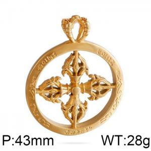 Stainless Steel Gold-plating Pendant - KP79925-K