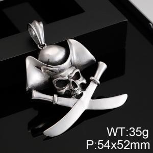 Stainless Skull Pendants - KP80005-BD