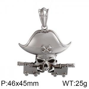 Stainless Skull Pendants - KP80006-BD