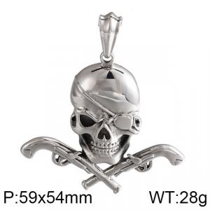 Stainless Skull Pendants - KP80010-BD