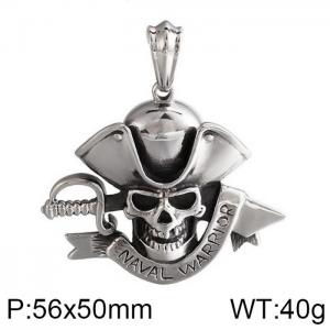 Stainless Skull Pendants - KP80012-BD