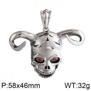 Stainless Skull Pendants - KP80013-BD