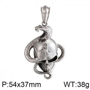 Stainless Skull Pendants - KP80014-BD