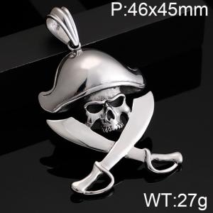 Stainless Skull Pendants - KP80015-BD