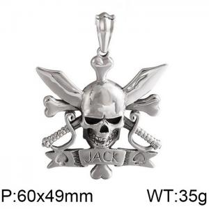 Stainless Skull Pendants - KP80018-BD