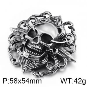 Stainless Skull Pendants - KP80271-BD