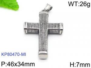 Stainless Steel Cross Pendant - KP80470-MI