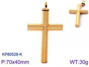 Stainless Steel Cross Pendant - KP80528-K
