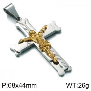 Stainless Steel Cross Pendant - KP80539-K