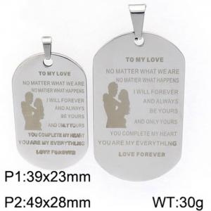 Stainless Steel Lover Pendant - KP80555-Z