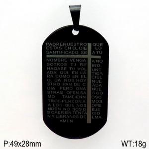 Stainless Steel Black-plating Pendant - KP80572-Z