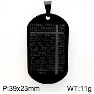 Stainless Steel Black-plating Pendant - KP80573-Z